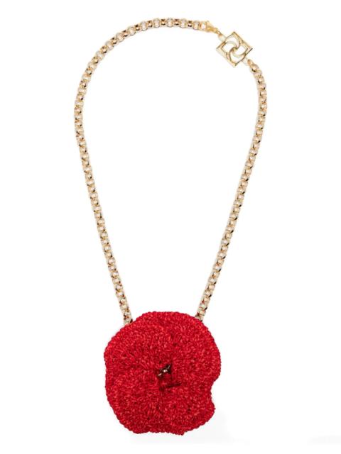 MAGDA BUTRYM crochet-rose chain necklace