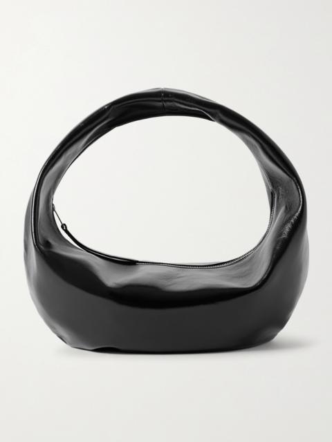 KHAITE Olivia Medium Crinkled Patent-leather Tote