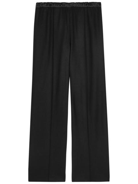 Vince Vince Satin-trim Straight-leg Trousers