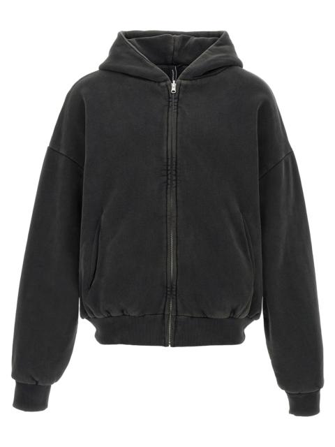 entire studios Thermarl Hood Washed Sweatshirt Black