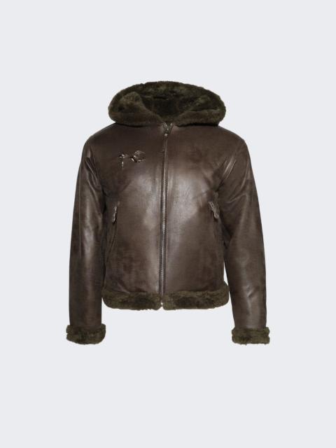 Thug Club Tc Reversible Shearling Jacket Khaki