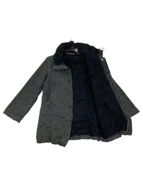 Other Designers Rare 45rpm indigo dyed sherpa lined trench jacket