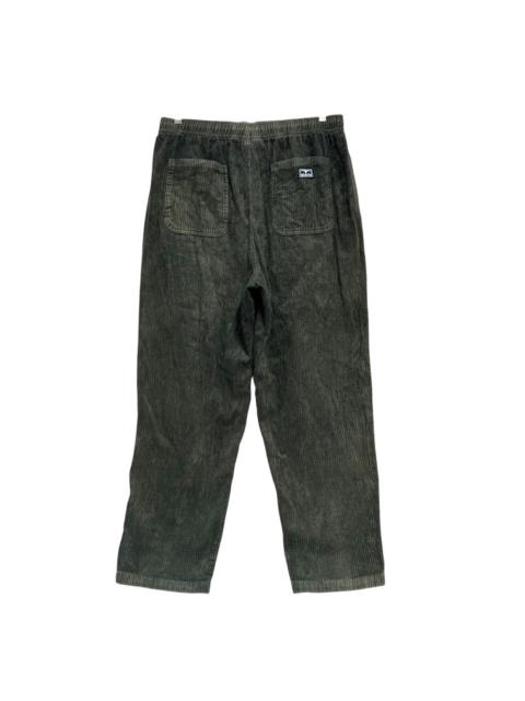 Obey Corduroy Baggy Pants Drawstring Faded