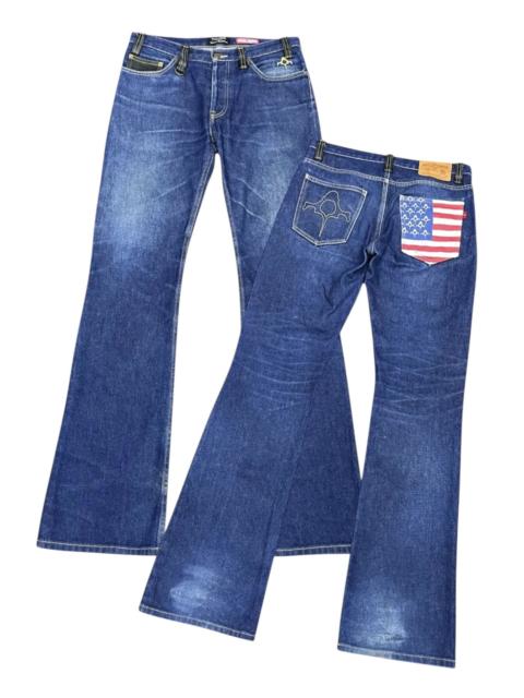 Other Designers Backbone - Back Bone x Easy Rider Theater8 Flare Jeans Made in USA