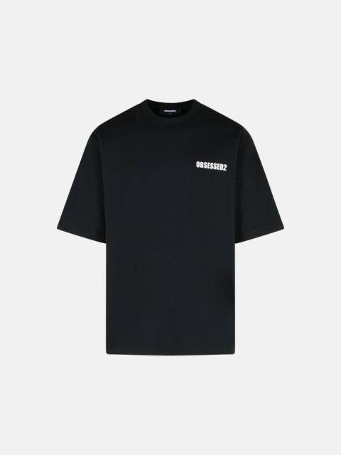 DSQUARED2 'OBSESSED' BLACK COTTON T-SHIRT
