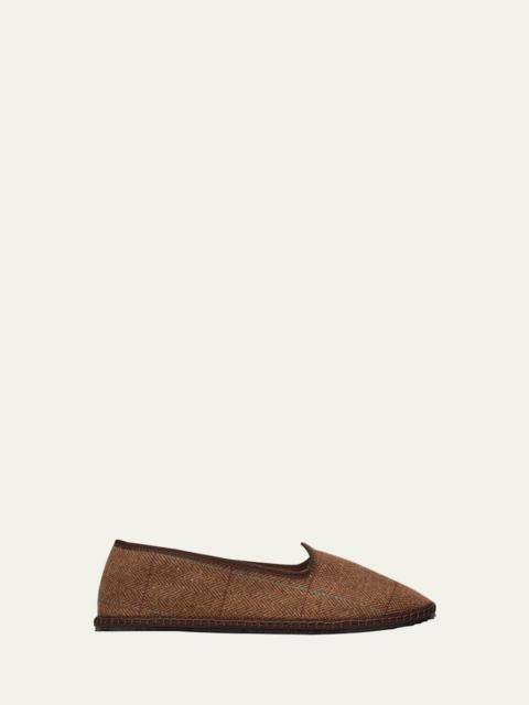 ViBi Venezia Furlana Herringbone Wool-Blend Slippers
