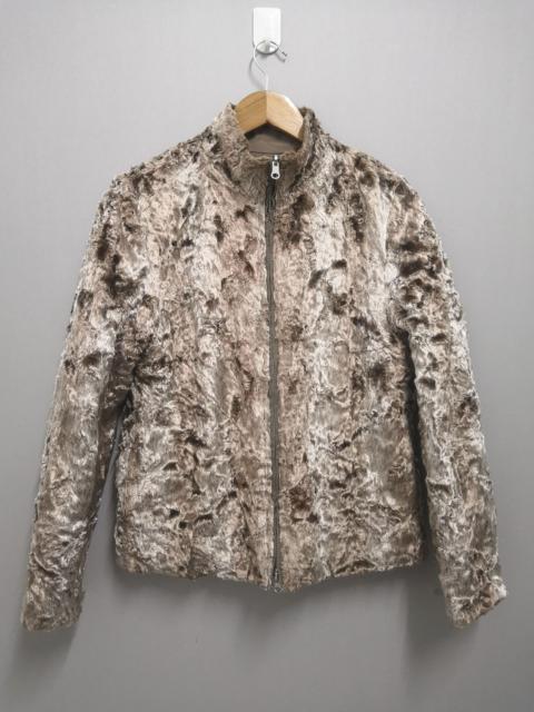 Other Designers Designer - Michel Klein Faux Fur Reversible Jacket Brown