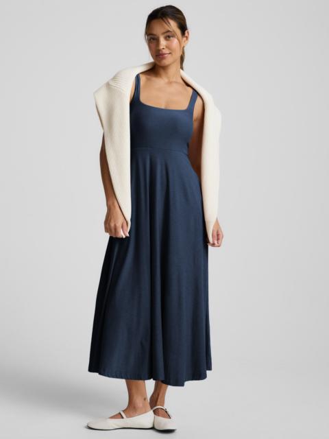 BEYOND YOGA Featherweight At The Ready Square Neck Midi Dress