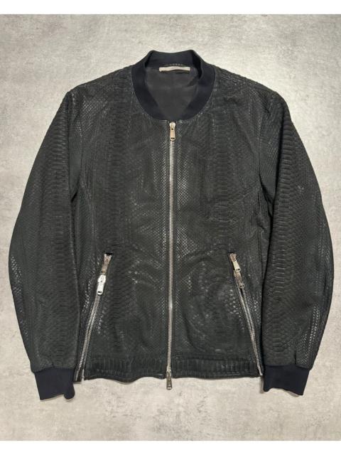SAINT LAURENT Yves Saint Laurent Python Skin Teddy Jacket