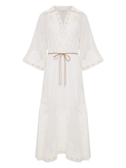 Zimmermann INDRA EMBROIDERED MAXI DRESS