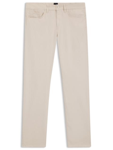 BOSS DELAWARE SLIM-FIT TROUSERS IN PATTERNED STRETCH COTTON