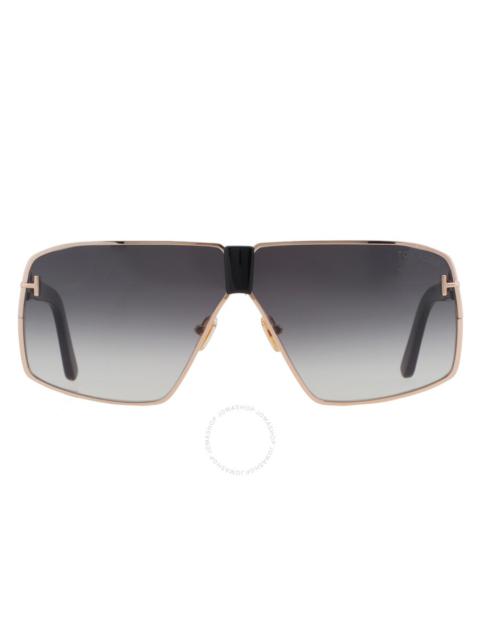 Tom Ford Reno Smoke Gradient Shield Men's Sunglasses FT0911 28B 66