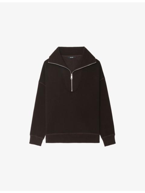 Zadig & Voltaire Rhinestone-Embellished Cotton-Blend Sweatshirt