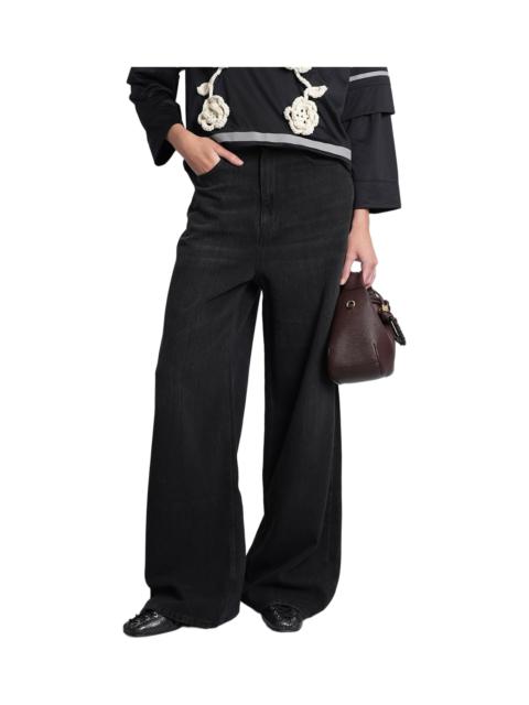 GANNI Jeans In Black Cotton