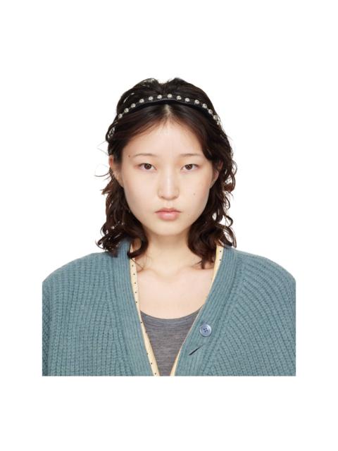 TOGA PULLA Black Leather Headband