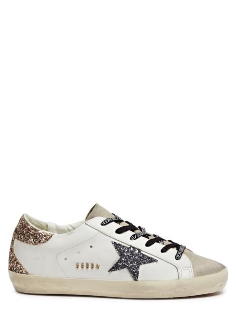 Golden Goose Superstar glittered leather sneakers