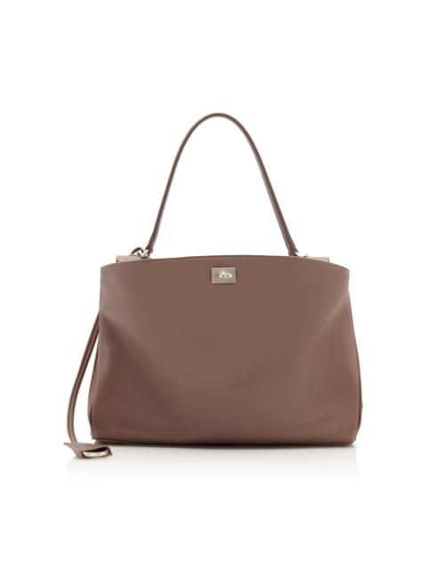 BALENCIAGA Rodeo Medium Leather Top Handle Bag brown