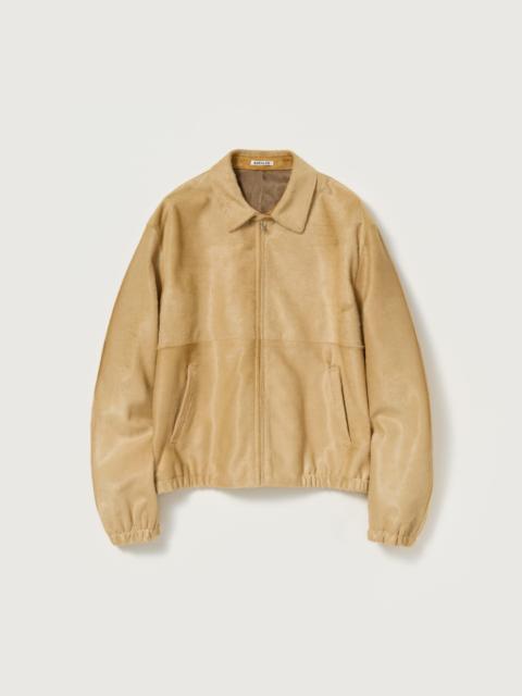 AURALEE CALF HAIR ZIP BLOUSON
