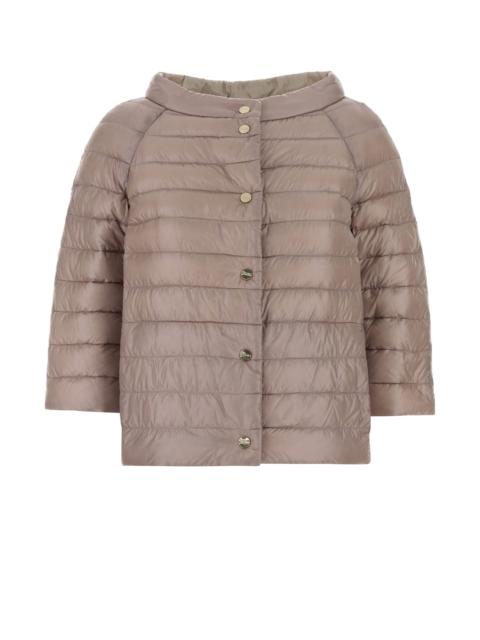 Herno Powder pink nylon reversible down jacket