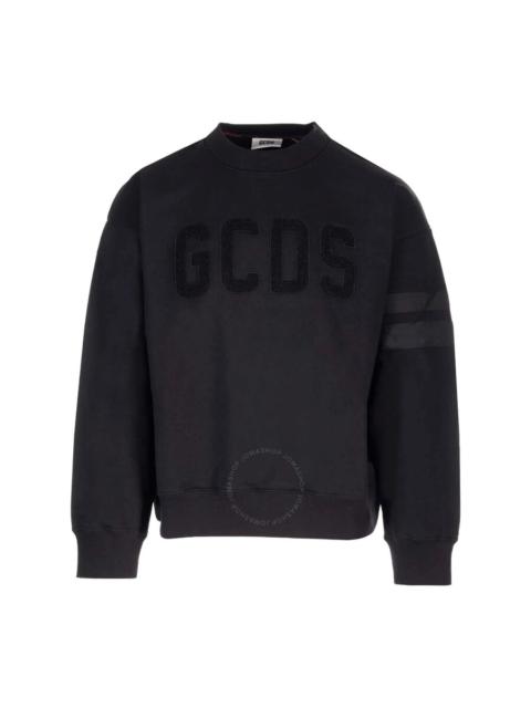 GCDS GCDS Logo Print Velvet Sweatshirt