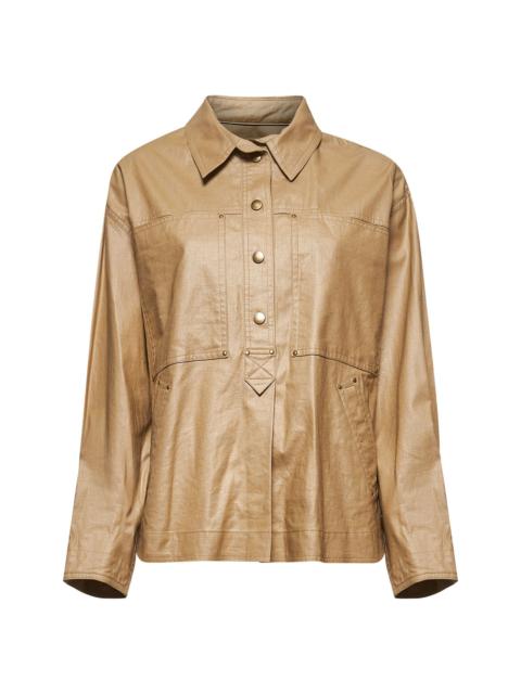 Isabel Marant Beige waxed linen blend Florida shirt