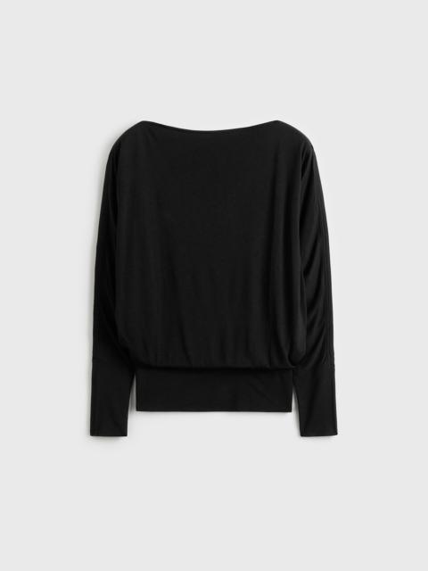 TOTEME Boatneck jersey top black