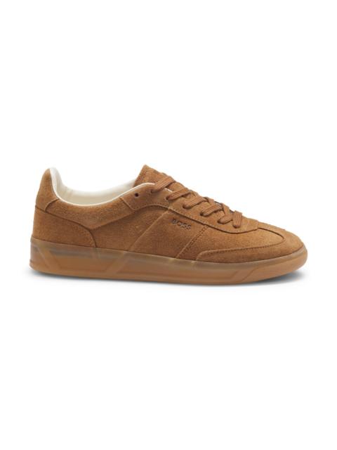 BOSS RUBBER-SOLE TRAINERS IN SUEDE