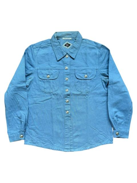 VERSACE VERY RARE VINTAGE JACKET SHIRT DENIM HEAVY TWILL VERSACE