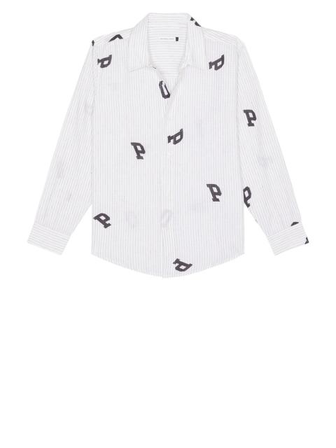 Pop Trading Company Letters Striped Pop Shirt