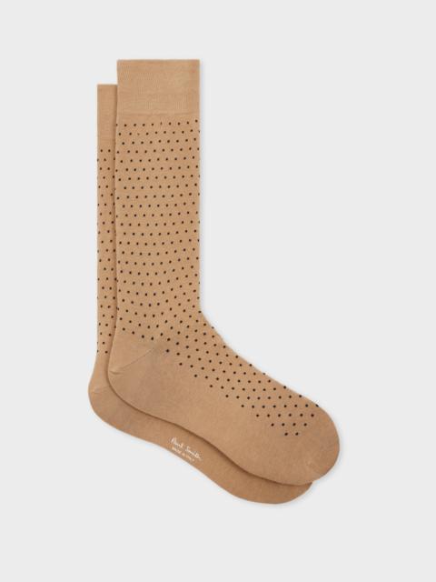 Paul Smith Tan Polka Dot Socks