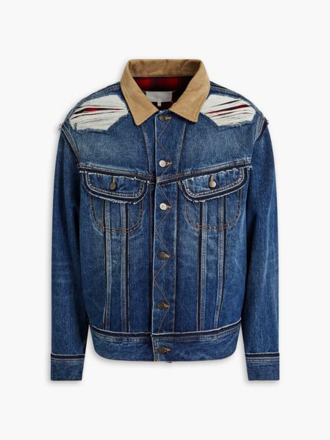 Maison Margiela Pendleton distressed denim jacket