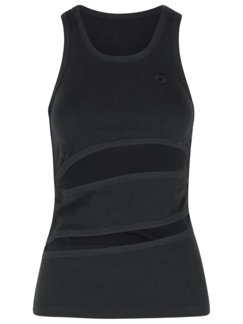 COPERNI Coperni 'SPIRALE' Black Cotton Tank Top