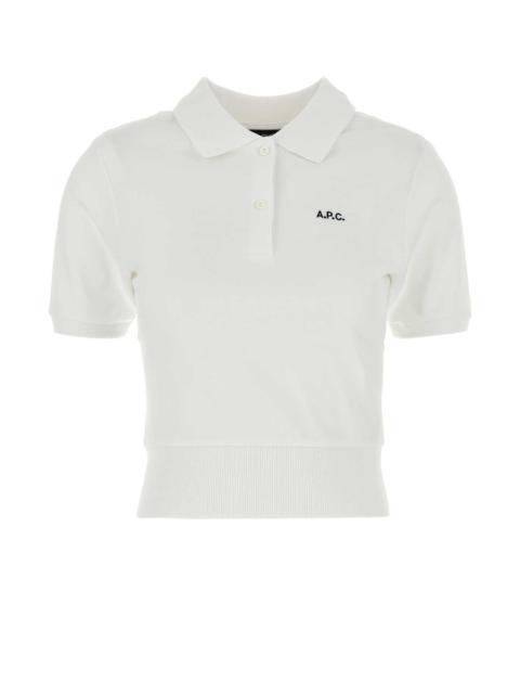 A.P.C. A.P.C. Women White Piquet Oceane Polo Shirt