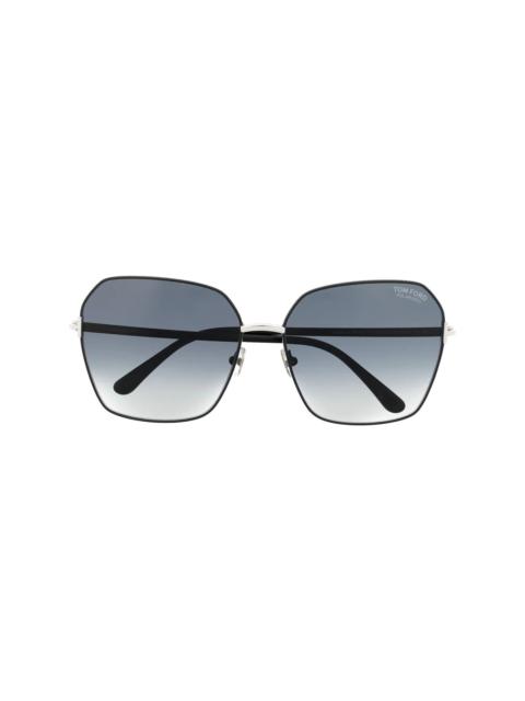 oversized-frame gradient sunglasses