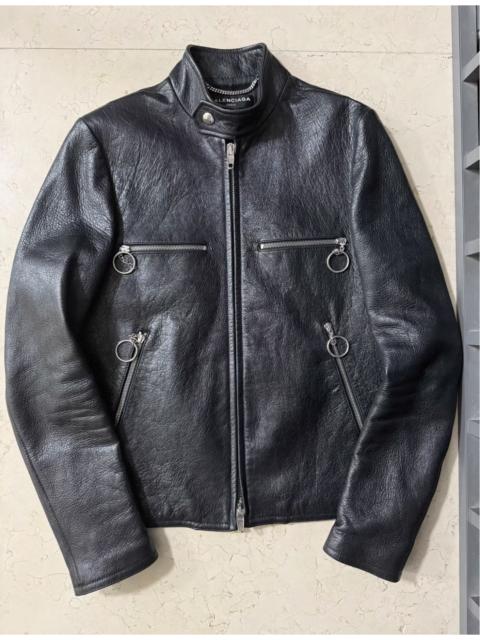 BALENCIAGA Balenciaga runway motorcycle leather jacket