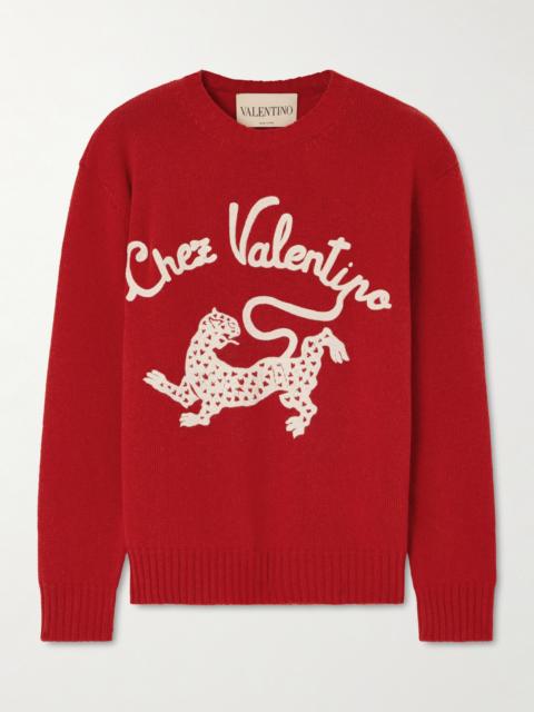 Valentino Embroidered Wool Sweater