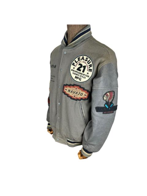 Other Designers 🌟90s McGREGOR NAVAJO LEATHER VARSITY JACKET