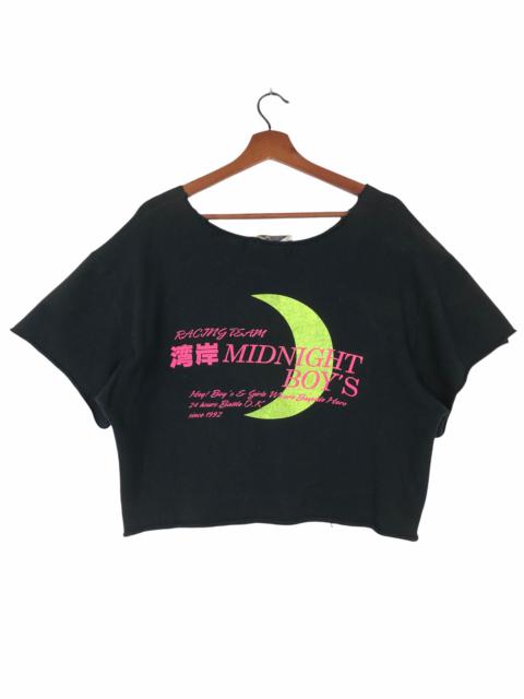 Other Designers Vintage - Vintage Midnight Boys Racing Team Sweatshirt Crop Top.