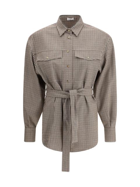 Brunello Cucinelli Brunello Cucinelli Women Checked Virgin Wool Shirt
