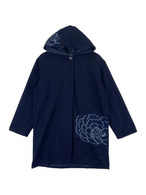 Other Designers VINTAGE INDIGO BLUE SASSIKO BORO HOODIE JAPANESE BRAND