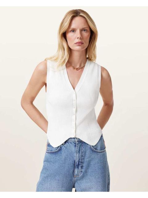 ALLSAINTS CRUZ RIBBED KNITTED WAISTCOAT