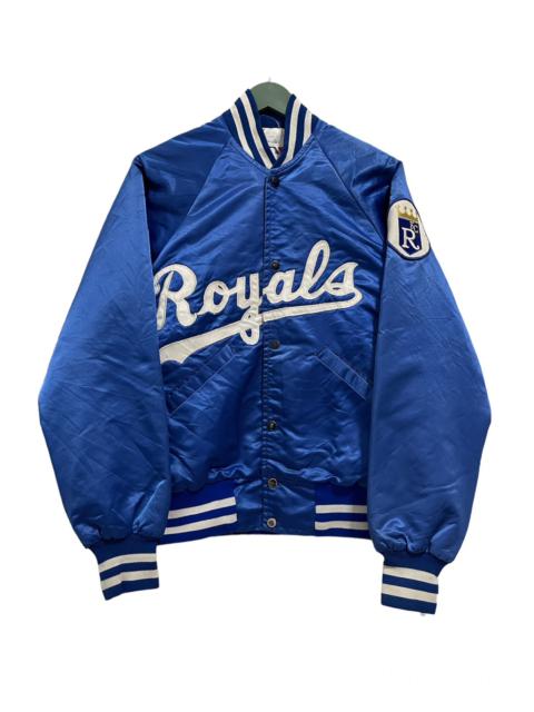 Other Designers Vintage - VINTAGE KC ROYALS MLB STARTER SATIN VARSITY JACKET