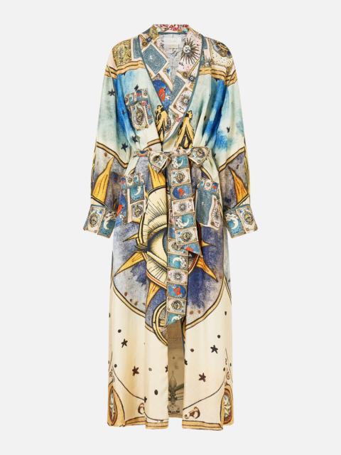 CAMILLA LONG ROBE WITH TIE