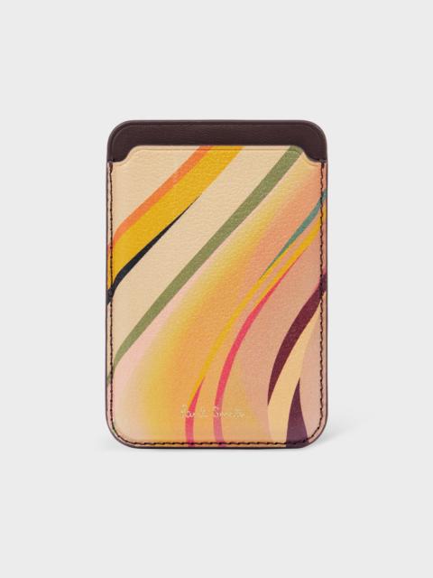 Paul Smith 'Swirl' iPhone MagSafe Leather Credit Card Case