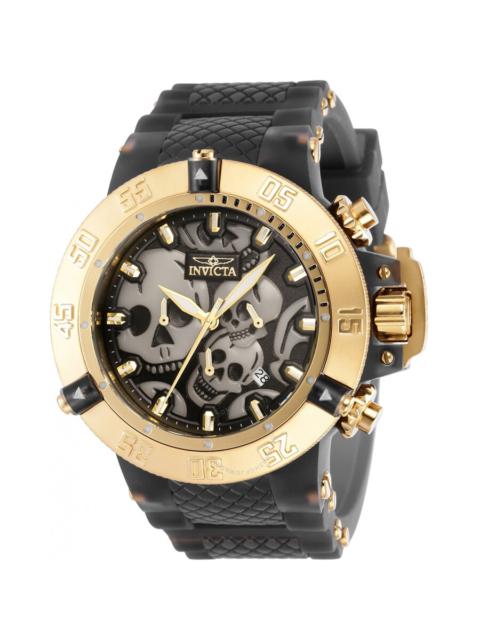 Other Designers Invicta Subaqua Chronograph Quartz Black Dial Skull Men's Watch 37327