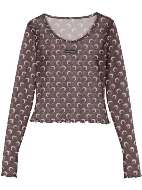 Marine Serre Women Moon Cropped Top
