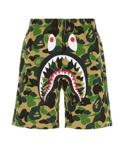A BATHING APE® Bape Men Printed Cotton Abc Camo Shark Bermuda Shorts