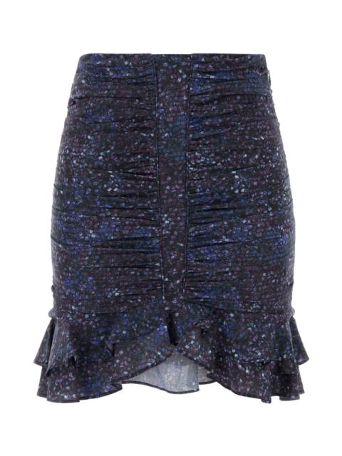 Isabel Marant Printed Stretch Crepe Milendi Mini Skirt