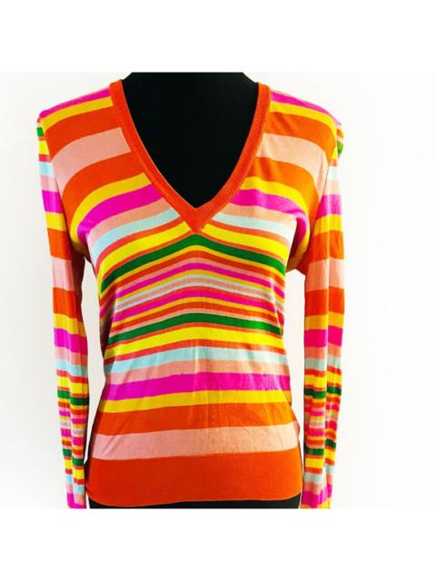 Dolce & Gabbana Dolce & Gabbana Colorful Rainbow Striped  V-neck top