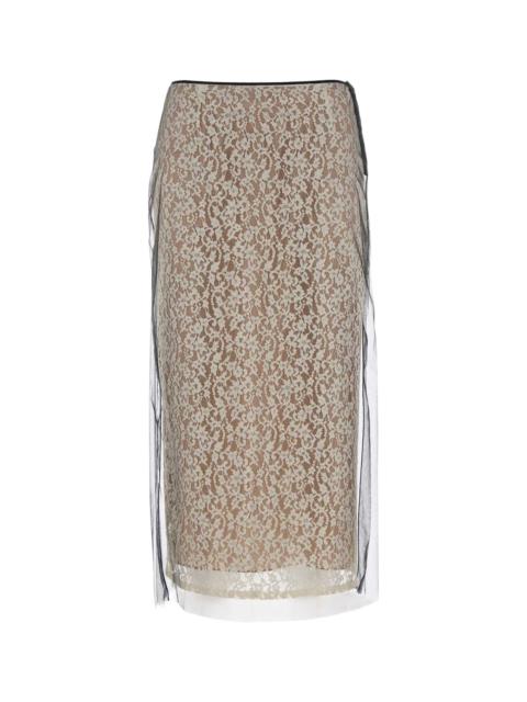 FENDI Black Lace Skirt